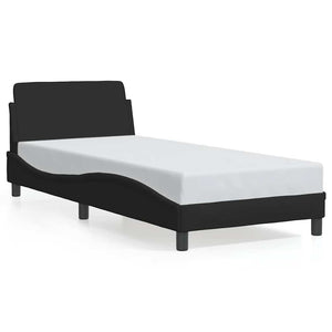 vidaXL Cadre de lit avec tête de lit "Dover" Noir 80x200 cm Tissu