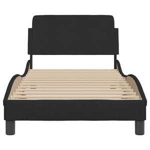 vidaXL Cadre de lit avec tête de lit "Dover" Noir 80x200 cm Tissu