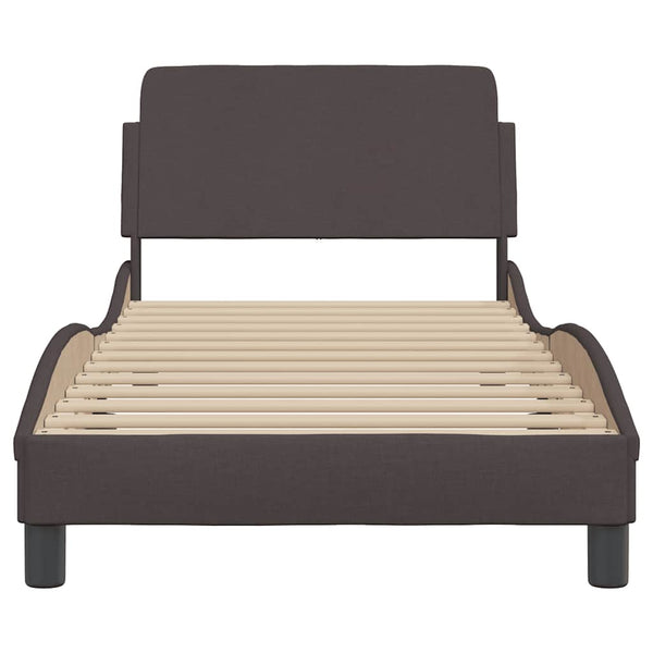Bettgestell Dunkelbraun 80x200 cm Stoff