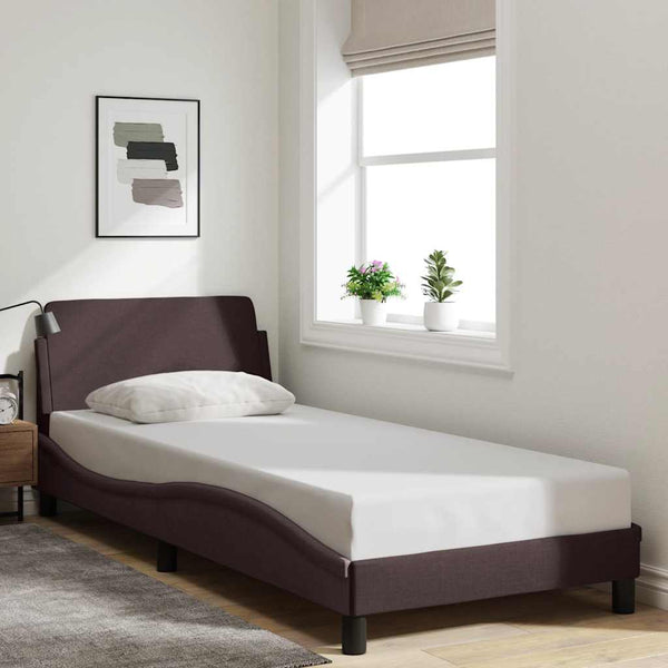 Bettgestell Dunkelbraun 80x200 cm Stoff