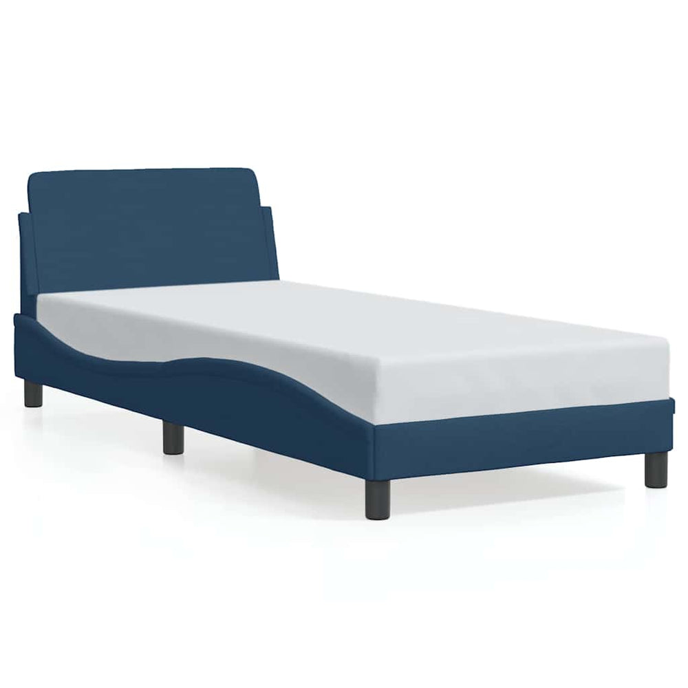 Bettgestell Blau 80x200 cm mit Kopfteil