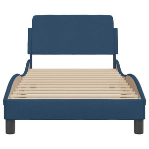 Bettgestell Blau 80x200 cm mit Kopfteil