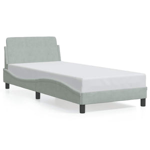 vidaXL Cadre de lit "Dover" Gris clair 80x200 cm Velours