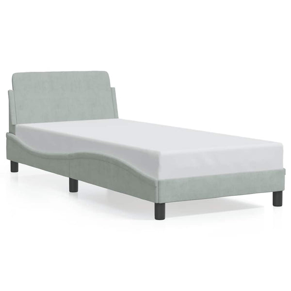 vidaXL Cadre de lit "Dover" Gris clair 80x200 cm Velours