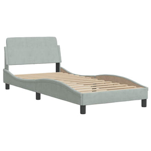 vidaXL Cadre de lit "Dover" Gris clair 80x200 cm Velours