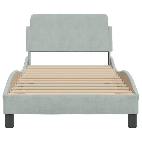 vidaXL Cadre de lit "Dover" Gris clair 80x200 cm Velours