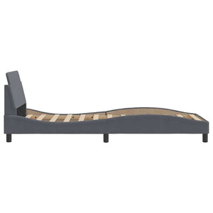 vidaXL Cadre de lit "Dover" Gris foncé 80x200 cm Velours