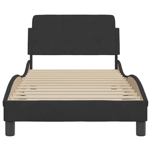 Bettgestell Schwarz Samt 80x200 cm