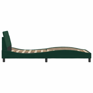 Bettgestell Dunkelgrün 80x200 cm Samt