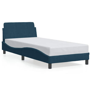 Bettgestell Blau Samt 80x200 cm