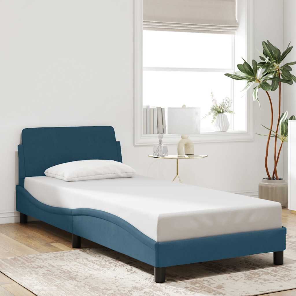 Bettgestell Blau Samt 80x200 cm