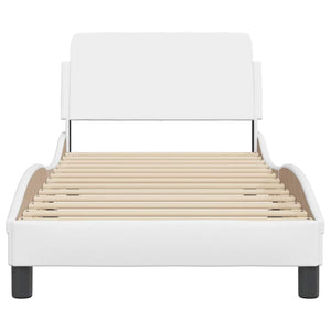 vidaXL Cadre de lit « Dover » blanc 80x200 cm en similicuir