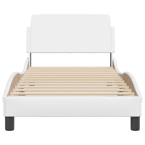 vidaXL Cadre de lit « Dover » blanc 80x200 cm en similicuir