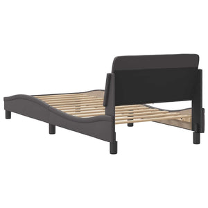 Bettgestell Grau 80x200 cm Kunstleder