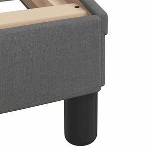 vidaXL Bed Frame "Dover" Dark Grey 90x190 cm Fabric