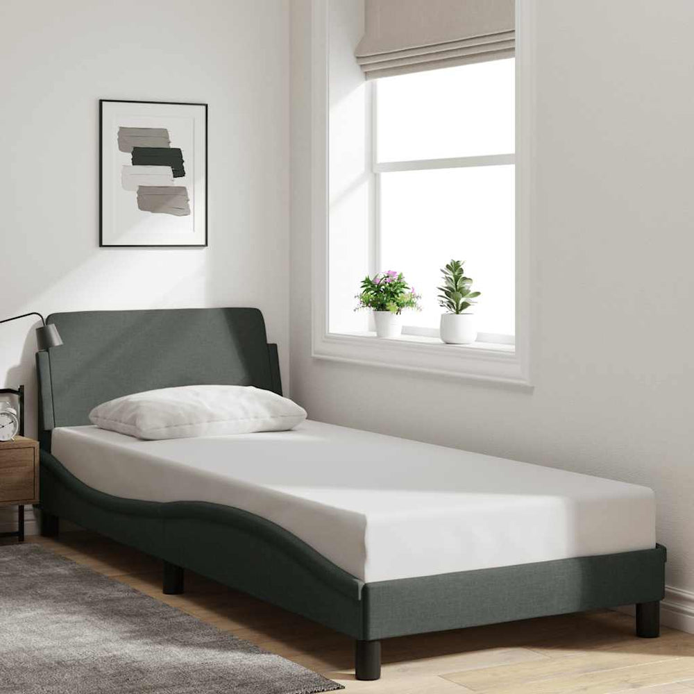 Bettgestell Dunkelgrau 90x190 cm
