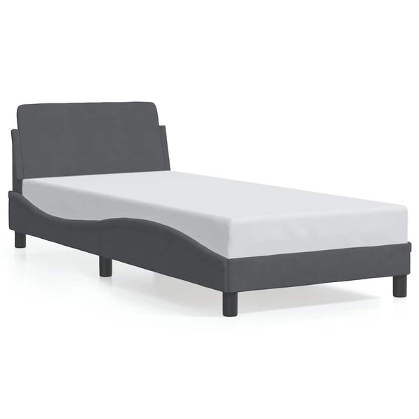 Bettgestell Dunkelgrau Samt 90x190 cm