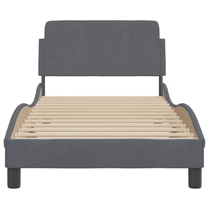 Bettgestell Dunkelgrau Samt 90x190 cm