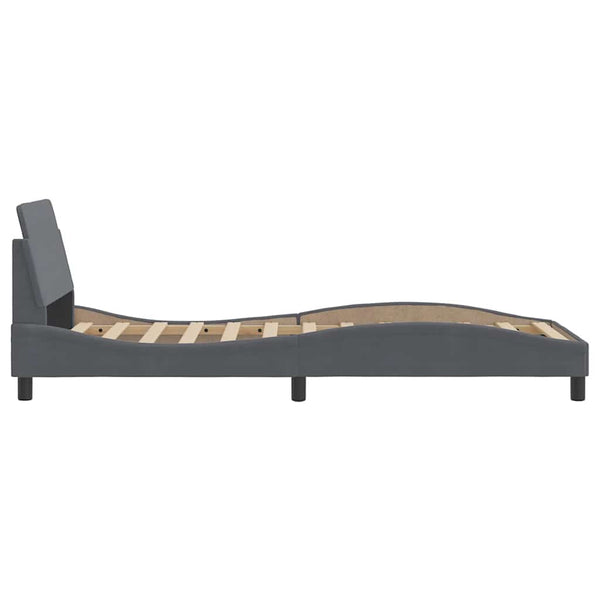 Bettgestell Dunkelgrau Samt 90x190 cm
