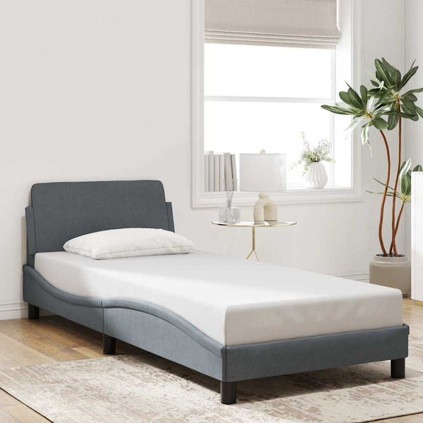 Bettgestell Dunkelgrau Samt 90x190 cm