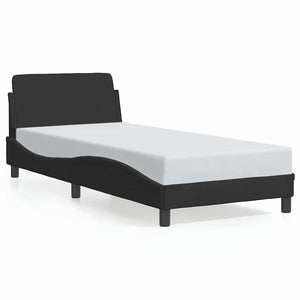 vidaXL Cadre de lit avec tête de lit « Dover » noir 90x190 cm velours