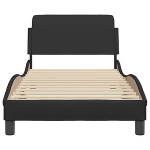 Bettgestell Schwarz 90x190 cm Kunstleder