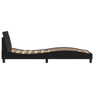 Bettgestell Schwarz 90x190 cm Kunstleder