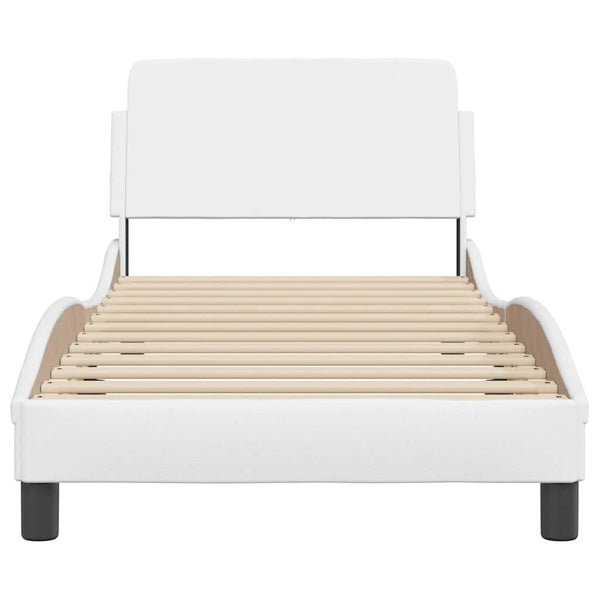 vidaXL Cadre de lit "Dover" Blanc 90x190 cm Similicuir