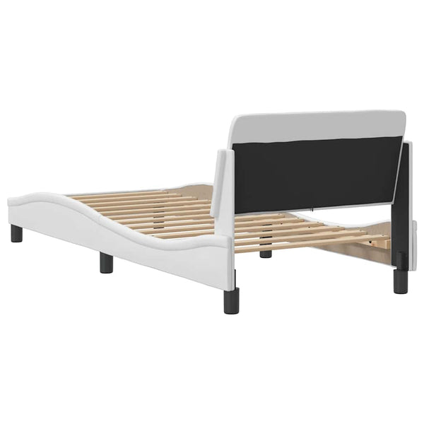 vidaXL Cadre de lit "Dover" Blanc 90x190 cm Similicuir