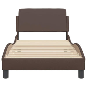 Bettgestell Braun 90x190 cm Kunstleder