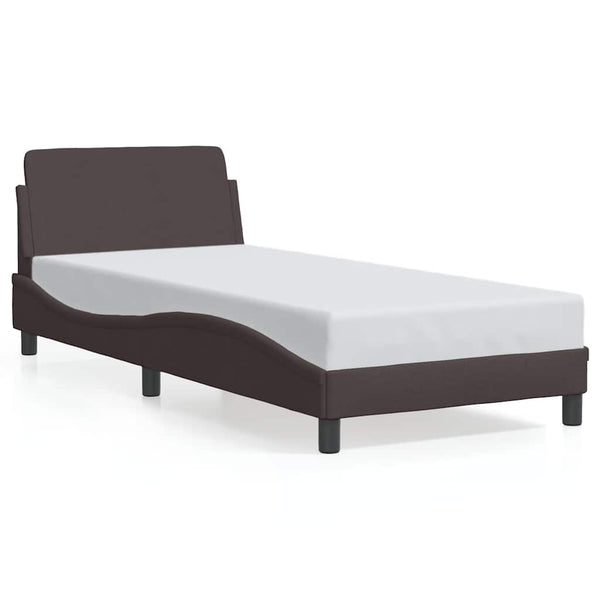 vidaXL Cadre de lit « Dover » marron foncé 90x200 cm tissu