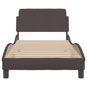 vidaXL Cadre de lit « Dover » marron foncé 90x200 cm tissu