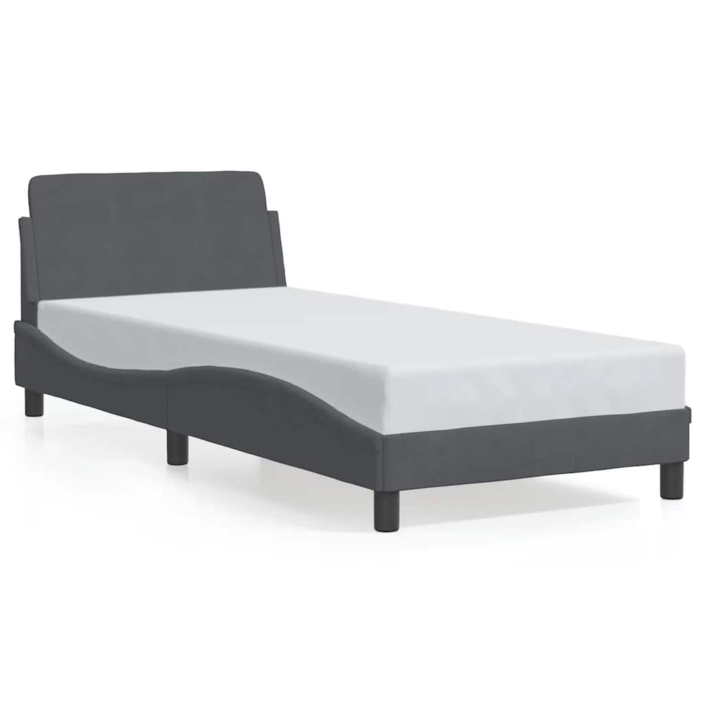 Bettgestell Dover Dunkelgrau 90x200 cm Samt