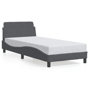 Bettgestell Dover Dunkelgrau 90x200 cm Samt