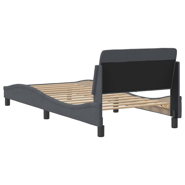 Bettgestell Dover Dunkelgrau 90x200 cm Samt