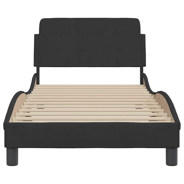 Schwarzes Samt Bettgestell 90x200 cm