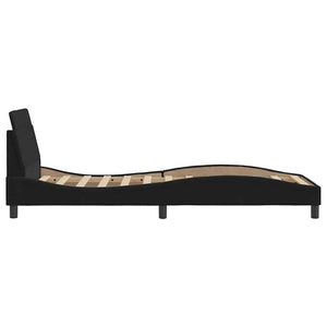 Schwarzes Samt Bettgestell 90x200 cm