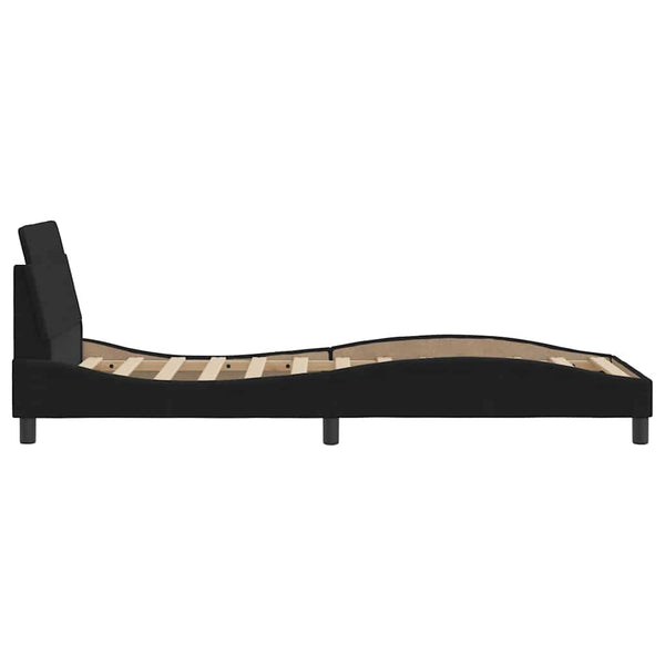 Schwarzes Samt Bettgestell 90x200 cm