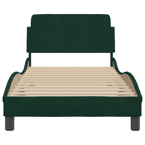 Bettgestell Dover Dunkelgrün 90x200 cm Samt