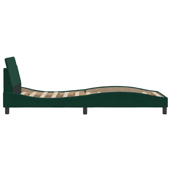 Bettgestell Dover Dunkelgrün 90x200 cm Samt