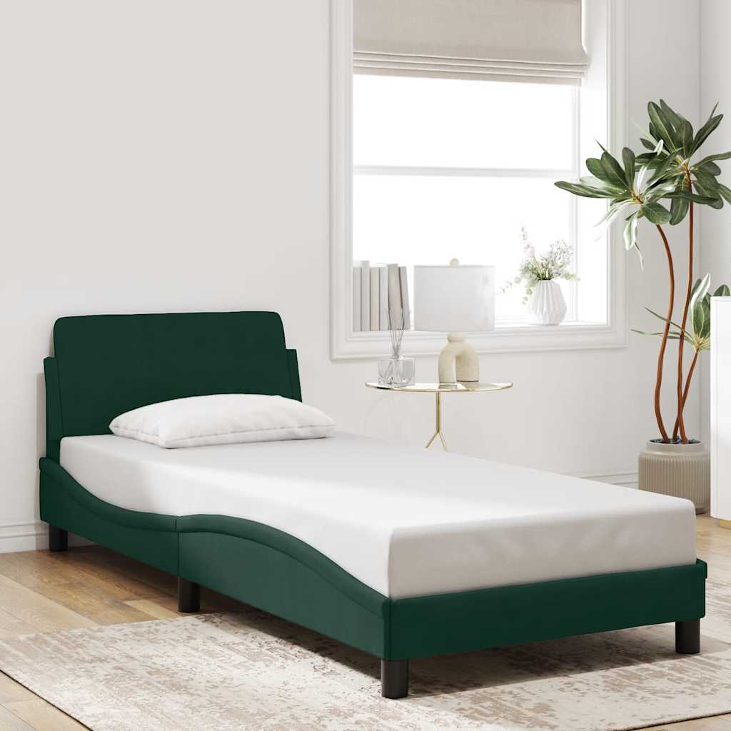 Bettgestell Dover Dunkelgrün 90x200 cm Samt