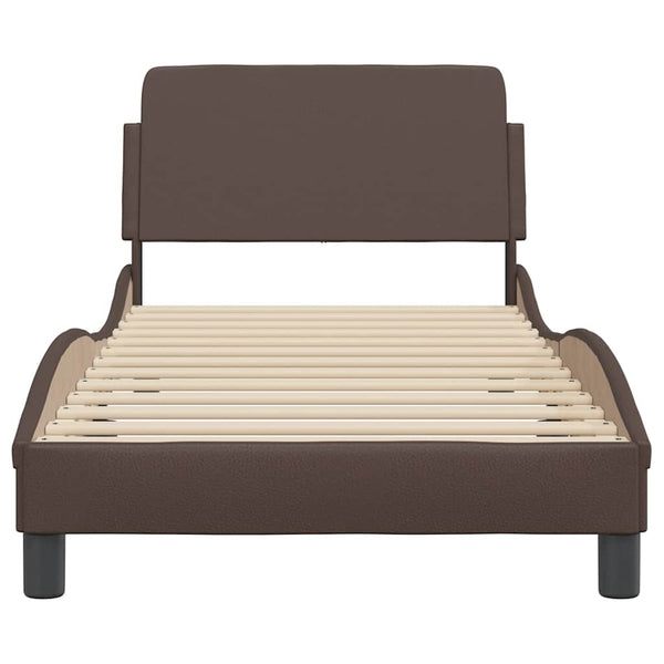 Bettgestell Dover Braun 90x200 cm Kunstleder