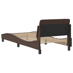 Bettgestell Dover Braun 90x200 cm Kunstleder