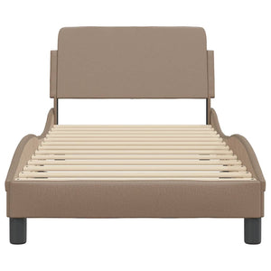 Bettgestell Cappuccino-Braun 90x200 cm Kunstleder