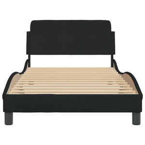Bettgestell "Dover" Schwarz 100x200 cm Stoff