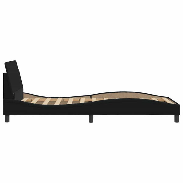 Bettgestell "Dover" Schwarz 100x200 cm Stoff