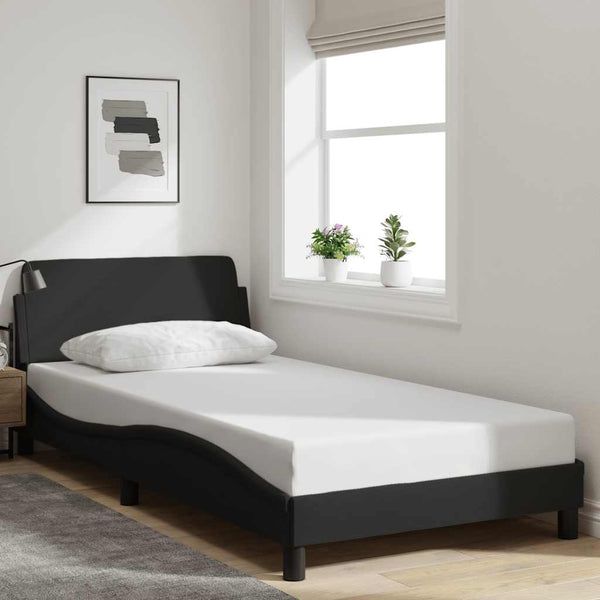 Bettgestell "Dover" Schwarz 100x200 cm Stoff