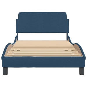 Bettgestell Blau 100x200 cm mit Kopfteil