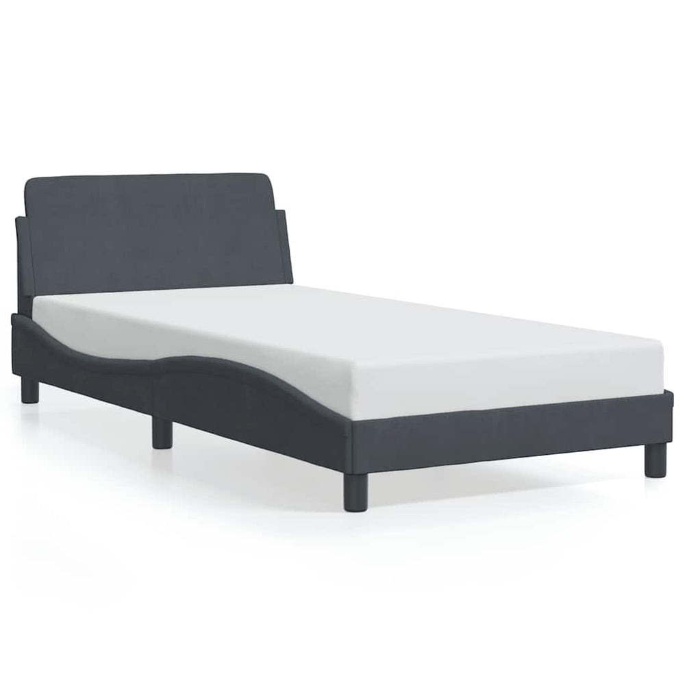 Bettgestell Dunkelgrau 100x200 cm Samt