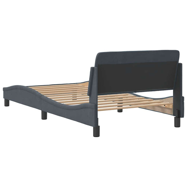 Bettgestell Dunkelgrau 100x200 cm Samt